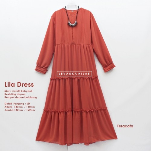 GAi-022 Lila Dress - Gamis Polos Ceruti Babydoll